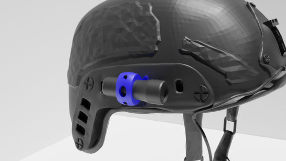 monter lumière casque 3d print model - Mito3D