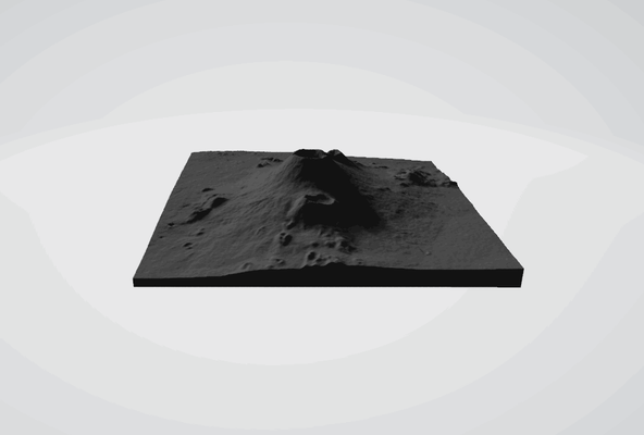 mount nyiragongo 3d topography stl map democratic republic of congo stratovolcano lava lake virunga mountains active volcano eruptions molten crater scientific hiking natural spectacle adventurous dynamic 3d print model - Mito3D