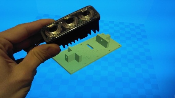 mount plate led strobe diy tools makers 3d print model - Mito3D