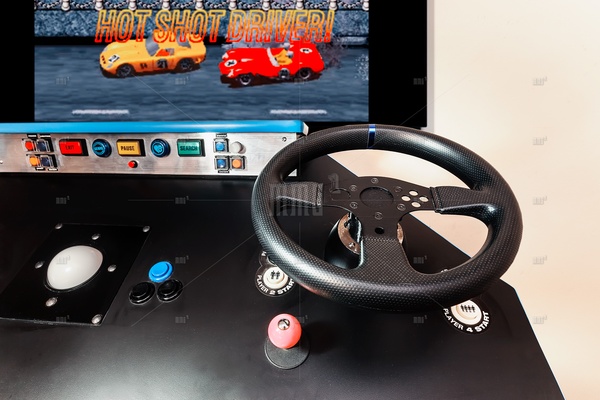 mount t300 wheel to arcade cabinets gameplay on spinner racing games 3d printed gadget 360 degree pedestal cabinet spintrak knob thrustmaster turbotwist 2 3d print model - Mito3D