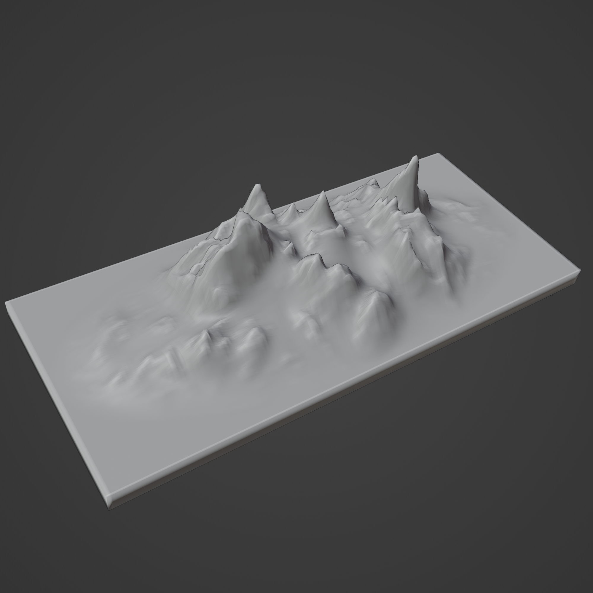 berg felsen landschaft stein schlucht wüste terrain alpin erosion natur umgebung schnee frühling sand wald boden 3D print model - Mito3D
