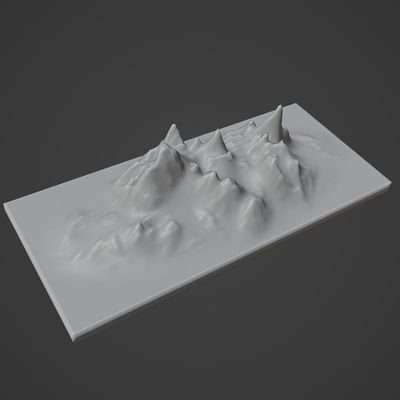montaña rock paisaje roca cañón desierto terreno alpino erosión naturaleza ambiente snow primavera arena bosque suelo 3d print model - Mito3D
