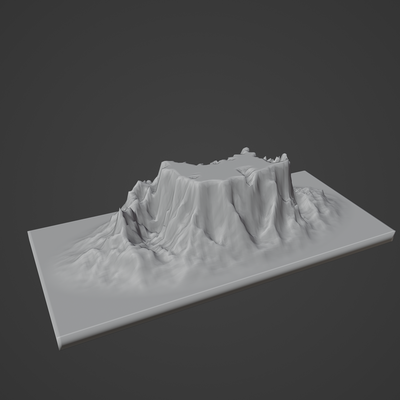 montaña rock paisaje roca cañón desierto terreno alpino erosión naturaleza ambiente snow primavera arena bosque suelo 3d print model - Mito3D