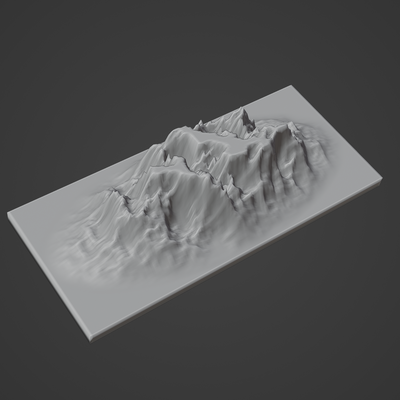 mountain rock landscape stone canyon desert terrain alpine erosion nature environment snow spring sand forest ground 3d print model - Mito3D