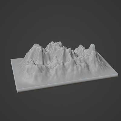 montagna roccia paesaggio calcolo canyon deserto terreno alpino erosione natura ambiente neve primavera sabbia foresta terra 3d print model - Mito3D