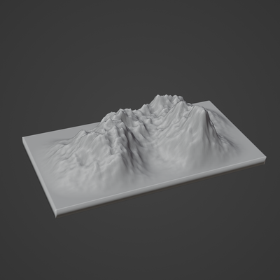 berg felsen landschaft stein schlucht wüste terrain alpin erosion natur umgebung schnee frühling sand wald boden 3d print model - Mito3D