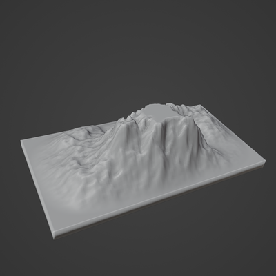 montagna roccia paesaggio calcolo canyon deserto terreno alpino erosione natura ambiente neve primavera sabbia foresta terra 3d print model - Mito3D