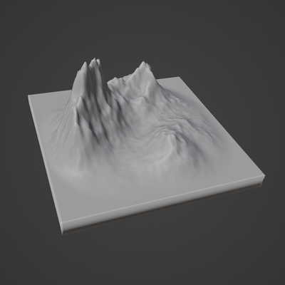 montagna roccia paesaggio calcolo canyon deserto terreno alpino erosione natura ambiente neve primavera sabbia foresta terra 3d print model - Mito3D