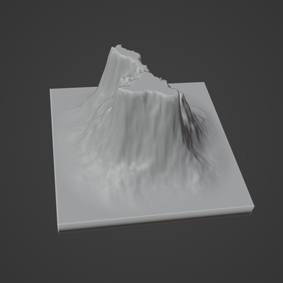 montagna roccia paesaggio calcolo canyon deserto terreno alpino erosione natura ambiente neve primavera sabbia foresta terra 3d print model - Mito3D