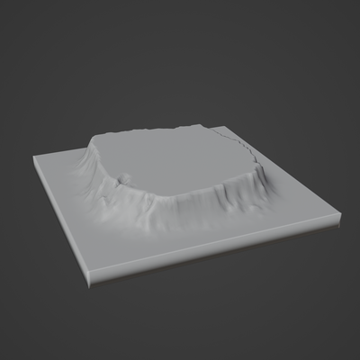 montagne roche paysage calcul canyon désert terrain alpin érosion nature environnement neige printemps sable forêt sol 3d print model - Mito3D