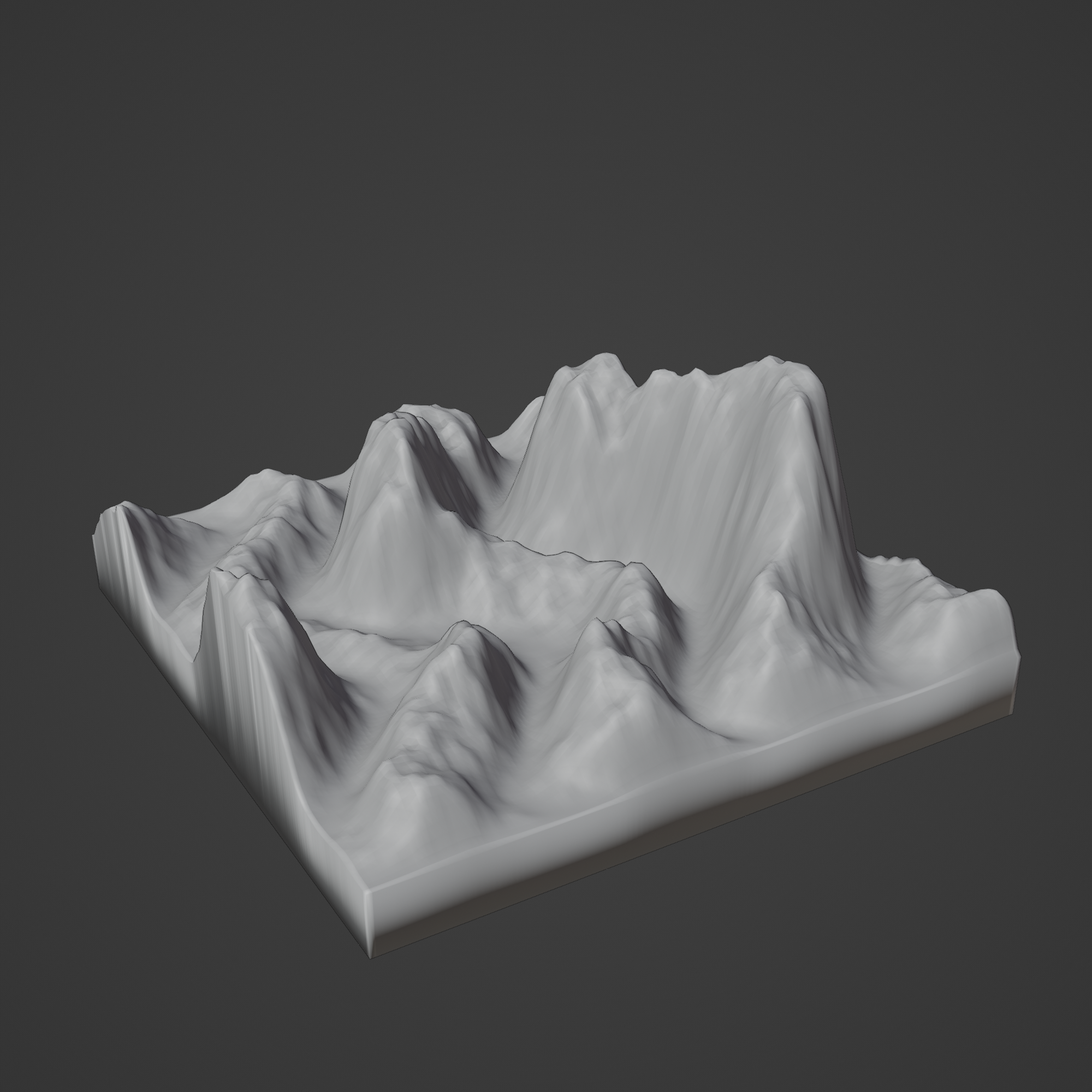 berg felsen landschaft stein schlucht wüste terrain alpin erosion natur umgebung schnee frühling sand wald boden 3D print model - Mito3D