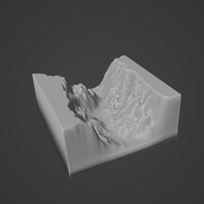 montagna roccia paesaggio calcolo canyon deserto terreno alpino erosione natura ambiente neve primavera sabbia foresta terra 3d print model - Mito3D