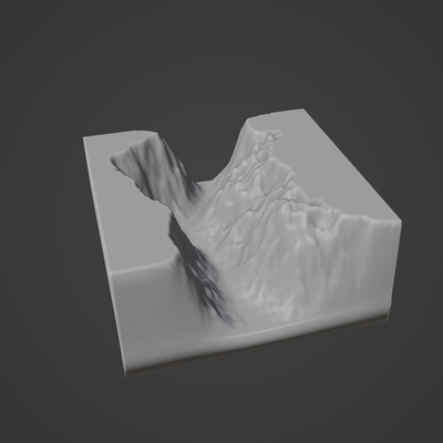 montagna roccia paesaggio calcolo canyon deserto terreno alpino erosione natura ambiente neve primavera sabbia foresta terra 3d print model - Mito3D