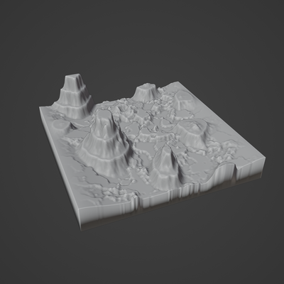 montagna roccia paesaggio calcolo canyon deserto terreno alpino erosione natura ambiente neve primavera sabbia foresta terra 3d print model - Mito3D