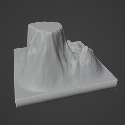 montagne roche paysage calcul canyon désert terrain alpin érosion nature environnement neige printemps sable forêt sol 3d print model - Mito3D