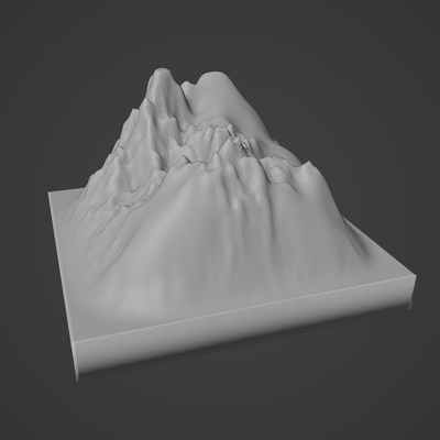 montagne roche paysage calcul canyon désert terrain alpin érosion nature environnement neige printemps sable forêt sol 3d print model - Mito3D