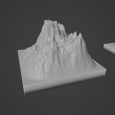 montagne roche paysage calcul canyon désert terrain alpin érosion nature environnement neige printemps sable forêt sol 3d print model - Mito3D