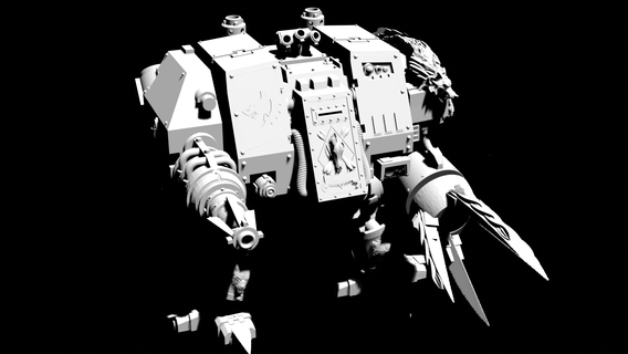 mountain king's brother warhammer 40k space wolves wolf marine marines dreadnought bjorn hellfrost wulfen 3d print model - Mito3D