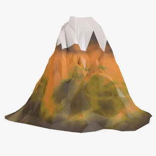 mountain low poly nature mountains landscape geometric forest blue snow trees adventure sunset polygon camping wild geometry triangles sky tree 3d print model - Mito3D