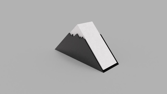 montanha guardanapo anel casa cozinha Comida limpeza suporte decoração neve 3d print model - Mito3D