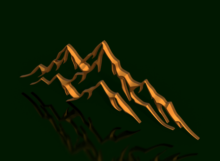 dağ zirve heykel siluet ev doğa Sanat manzara Rahatlama form jeoloji dekorasyon minimalist Kaya ilham dağcılık macera modern 3d print model - Mito3D