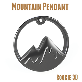 mountain pendant necklace air free trekking climb snowy pending earring 3d print model - Mito3D