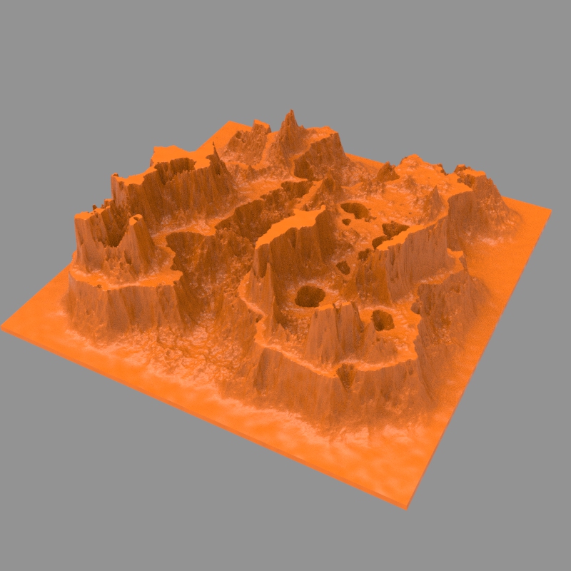 montanha terreno panorama 2 tarrain arte jogos modelo pico Everest 3D print model - Mito3D