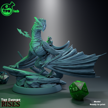 mounted dragon crusader game ttrpg rpg tabletop miniature miniatures d&d dnd dungeons dragons fantasy wyvern knight monster creature 3d print model - Mito3D