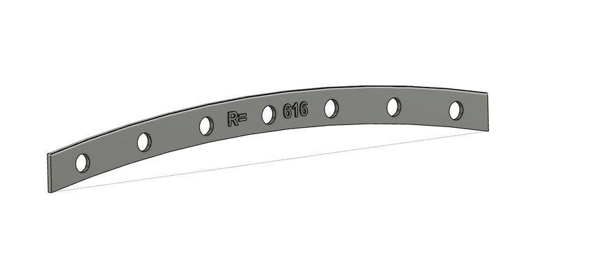 montage rails flexibles rayon 600 mm piste modèle chemin fer flexible rail 3d print model - Mito3D