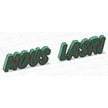 mous lasri lamp art number lampe3d mode modern led 3d print model - Mito3D