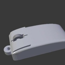 rato metade lista chaveiro 3d print model - Mito3D