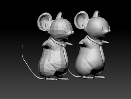 rato desenho animado arte escrivaninha teste modelo surpreendente animal real beleza lindo melhor brilhante realeza 3d print model - Mito3D