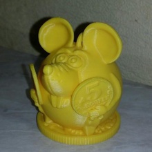 mouse moedas jogo brinquedo moeda 3d print model - Mito3D