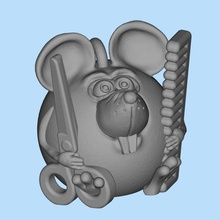 Maus-Friseur Spiel - Spielzeug Maus Friseur 3d print model - Mito3D