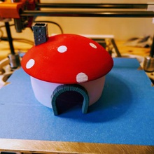 ratón de la seta casa rata hámster el hongo 3d print model - Mito3D
