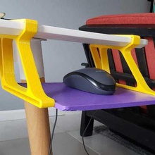 mouse platform underdesk home office desk table pad house 3d print model - Mito3D