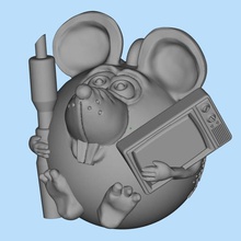 Maus, tv-Mechaniker Spiel - Spielzeug 3d print model - Mito3D