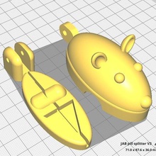 mousey divisor de comprimido a casa lâmina faca 3d print model - Mito3D