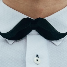 moustache bow tie fashion gadget easy pla black bowtie 3d print model - Mito3D