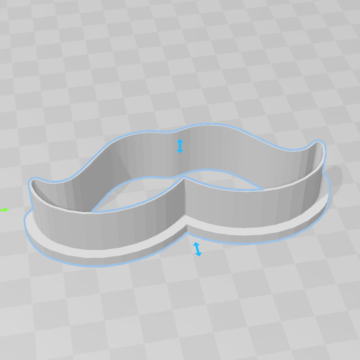 moustache biscuit coupeur 3D print model - Mito3D