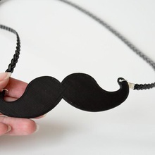moustache Halskette Schmuck cool design pet abs pla 3dprint krawka 3d print model - Mito3D
