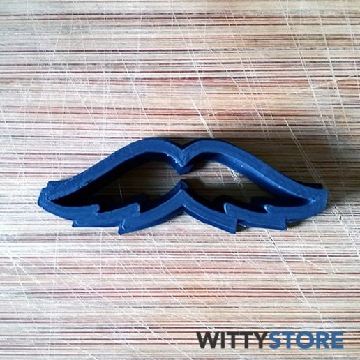 moustaches n1 - cookie cutter tool wittystore movember 3D print model - Mito3D