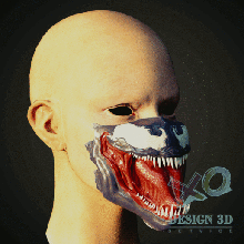 mouth cover venom filter fashion 3d print model - Mito3D