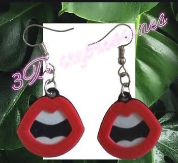mouth hoops earrings 3d print model - Mito3D