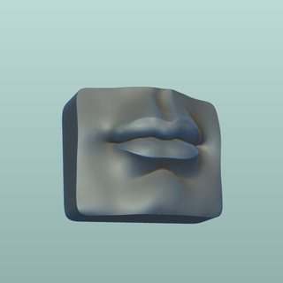 Mund Teller Kunst Design Lippen Anatomie Desktop fein Dekoration 3d print model - Mito3D