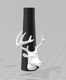 mouthpiece cachimba deer nozzle bong shisha smoking head horns 3d print model - Mito3D