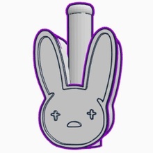 boccaglio cachimba shisha male coniglietto fumatore 3d ugello estrusore bong sisha 3d print model - Mito3D