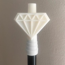 boquilla de la shisha gadget bong hooka tubería agua el diamante diseño 3d print model - Mito3D