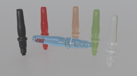 mouthpieces hookah mouthpiece colored plastic print 3d print model - Mito3D