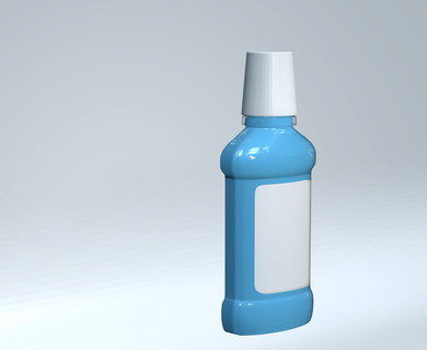 Mundwasser Flasche Datei stl Modell 3d drucken Bottiglia 3 3d print model - Mito3D